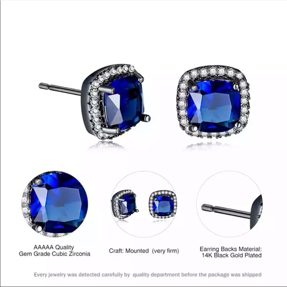 New Luxury Square Blue Zircon Crystal - Picture 5 of 6